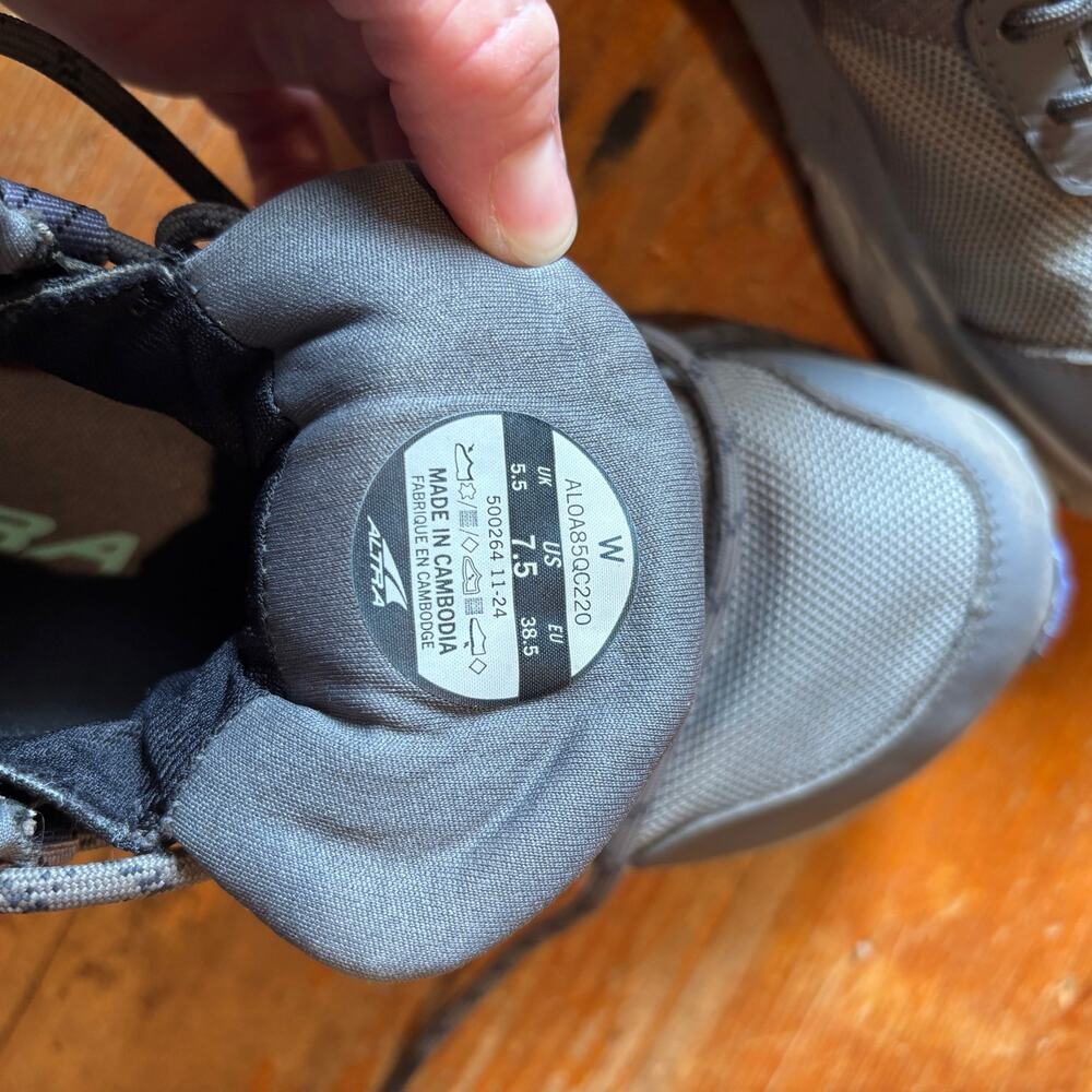 Altra Timp 5 Hiking Boot Waterproof Gore-Tex GTX, Gray, Women’s US 7.5 - Picture 7 of 7
